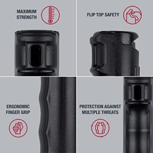 SABRE Pepper Spray with Fast Flip Top, Maximum Police Strength OC Spray, Key Ring for Easy Carry and Fast Access, Finger Grip for More Accurate and Faster Aim, 0.54 fl oz, Secure and Easy to Use