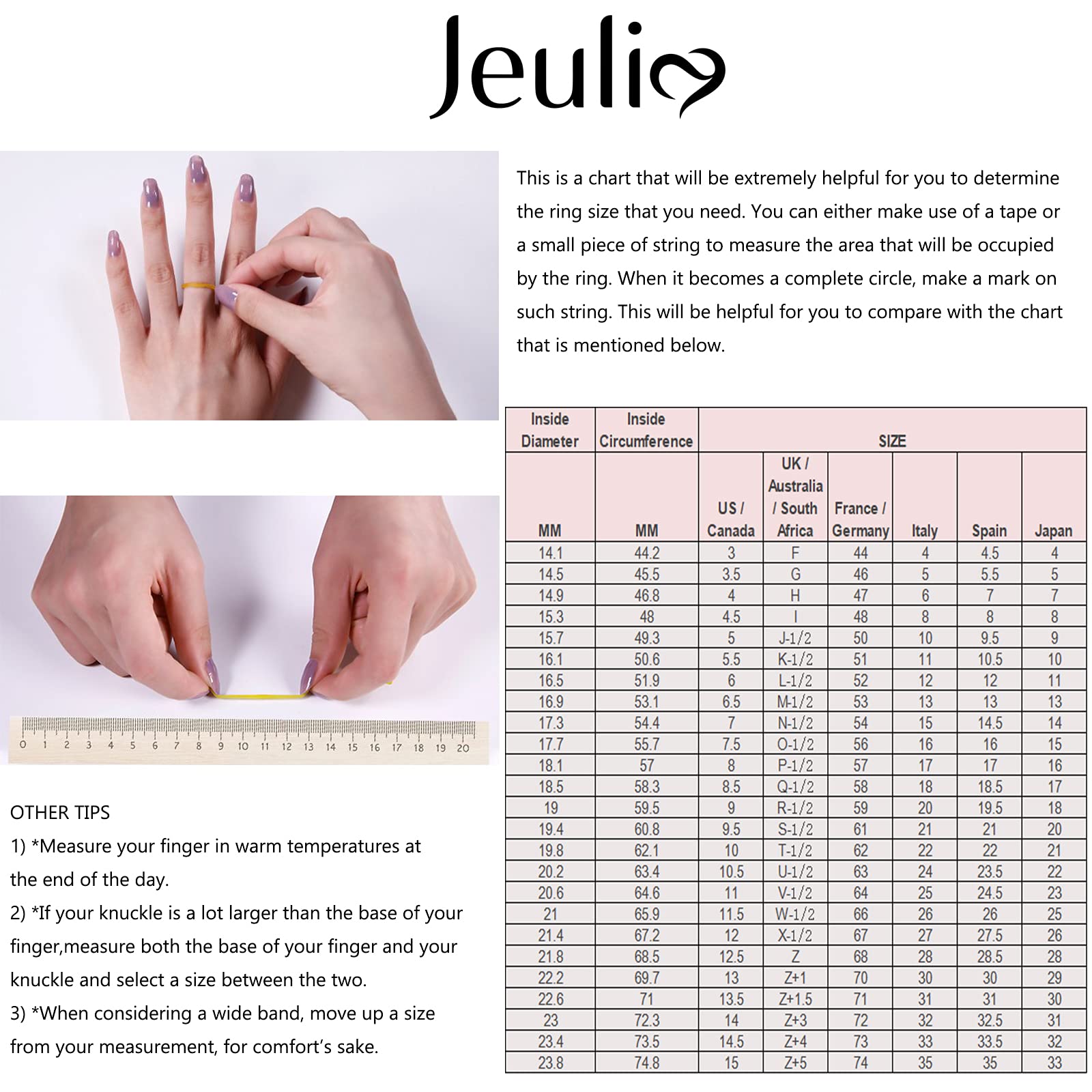 Jeulia Bridal Set for Women 2.5 Carat Engraved Round Cut Sterling Silver Solitaire Engagement Rings CZ Wedding Band Cubic Zirconia Promise Anniversary Rings with Jewelry Gift Box (O)