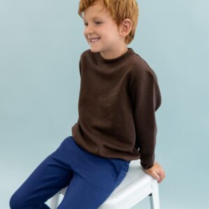 Leveret Kids & Toddler Boys Girls Long Sleeve Sweatshirt Brown (Size 4 Years)