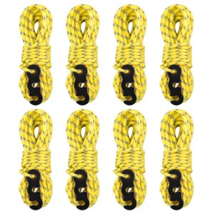 TRIWONDER Reflective Guyline, Tent Cord Nylon Paracord Rope with Guyline Adjuster for Camping Tent, Outdoor Packaging (Yellow - 8 Pack)