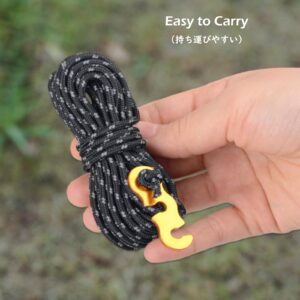 TRIWONDER Reflective Guyline, Tent Cord Nylon Paracord Rope with Guyline Adjuster for Camping Tent, Outdoor Packaging (Yellow - 8 Pack)