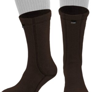 281Z Military Warm 8 inch Boot Liner Socks - Outdoor Tactical Hiking Sport - Polartec Fleece Winter Socks (Small, Brown Bear)