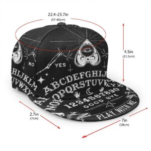 Vintage Magic Ouija Board Men Women Adult Snapbacks Dad Hat Trucker Hats Adjustable Printed Flat Bill Baseball Cap Black