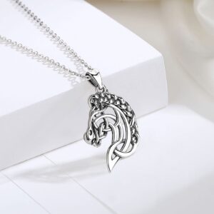 CELESTIA Horse Gifts for Women Sterling Silver Horse Pendant Necklace Horse Jewelry Gifts for Horse Lovers