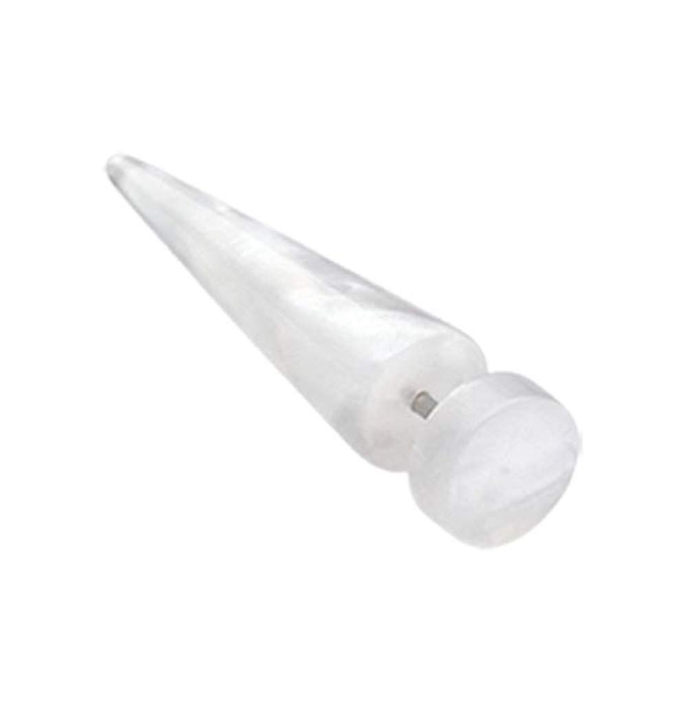 Covet Jewelry UV Lava Acrylic Fake Taper (White)