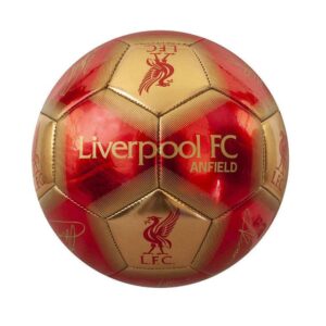 liverpool fc signature mini football (one size) (red/gold)