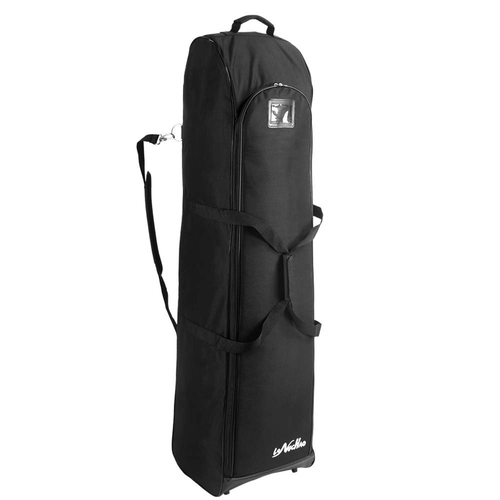 LONGCHAO Golf Travel Bag- Hard Golf Travel Case Portable Golf Club Travel Cover Hard Support 600D PVC Cloth Golf Carry Bag (Black)