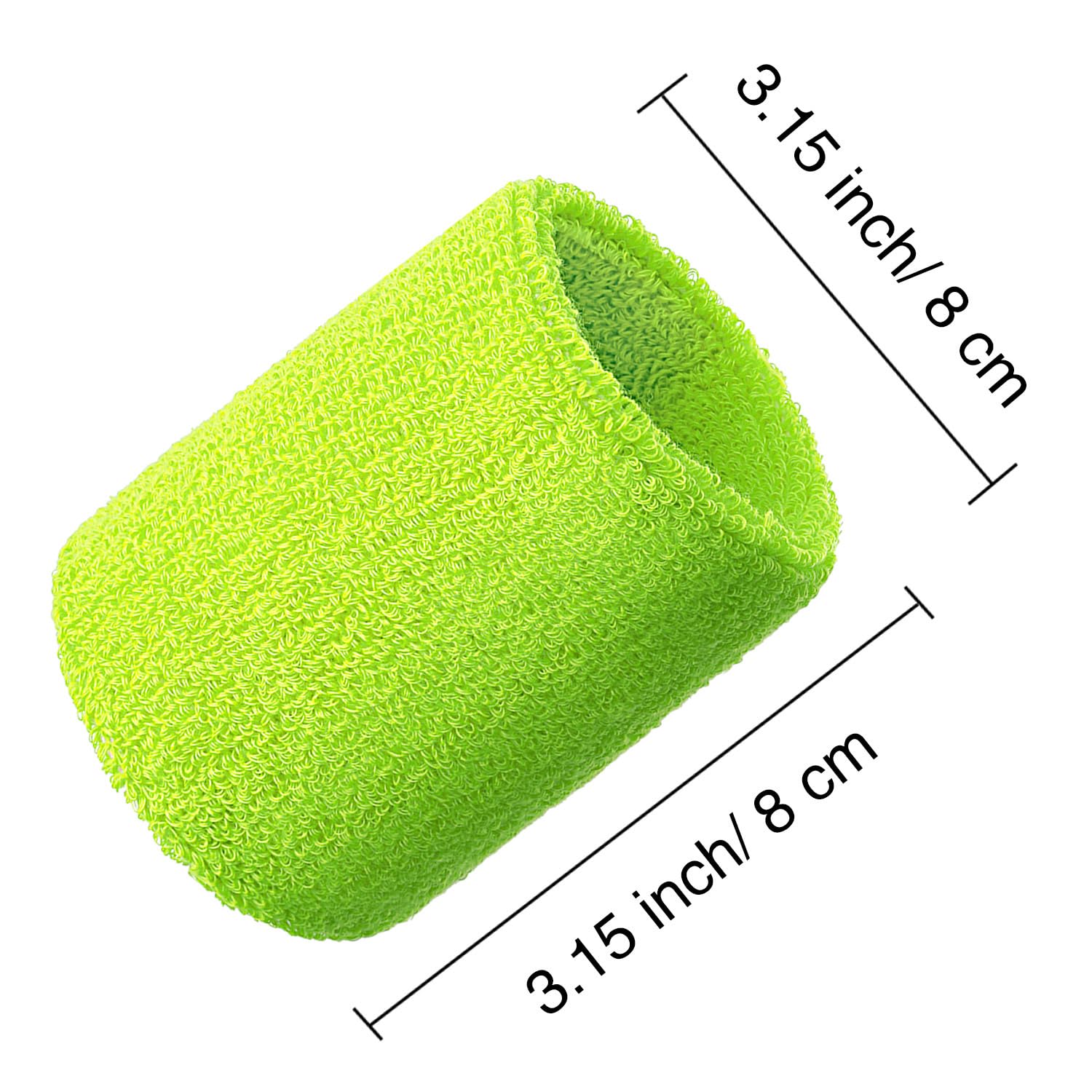 WILLBOND 6 Pack Wrist Sweatbands Paris Sports Competitions Wrist Bands Absorbent Sweatbands for International Sports Party Tennis Football Basketball Running Working(Neon Pink, Neon Green, Sky Blue)