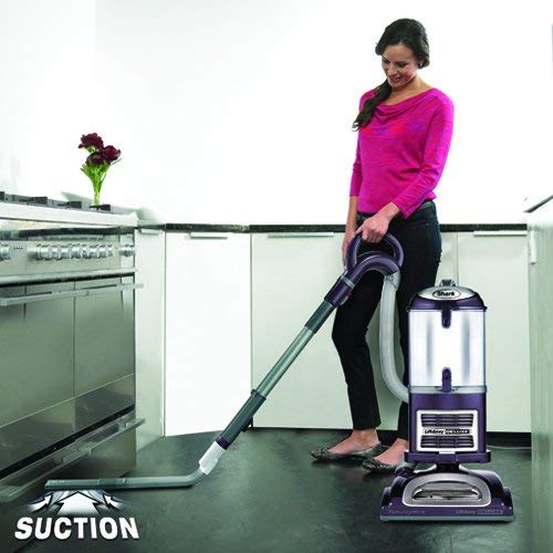 Shark Navigator Deluxe Upright Corded Bagless Vacuum for Carpet and Hard Floor with Lift-Away Hand Vacuum and Anti-Allergy Seal (NV361PR), Purple (Renewed)