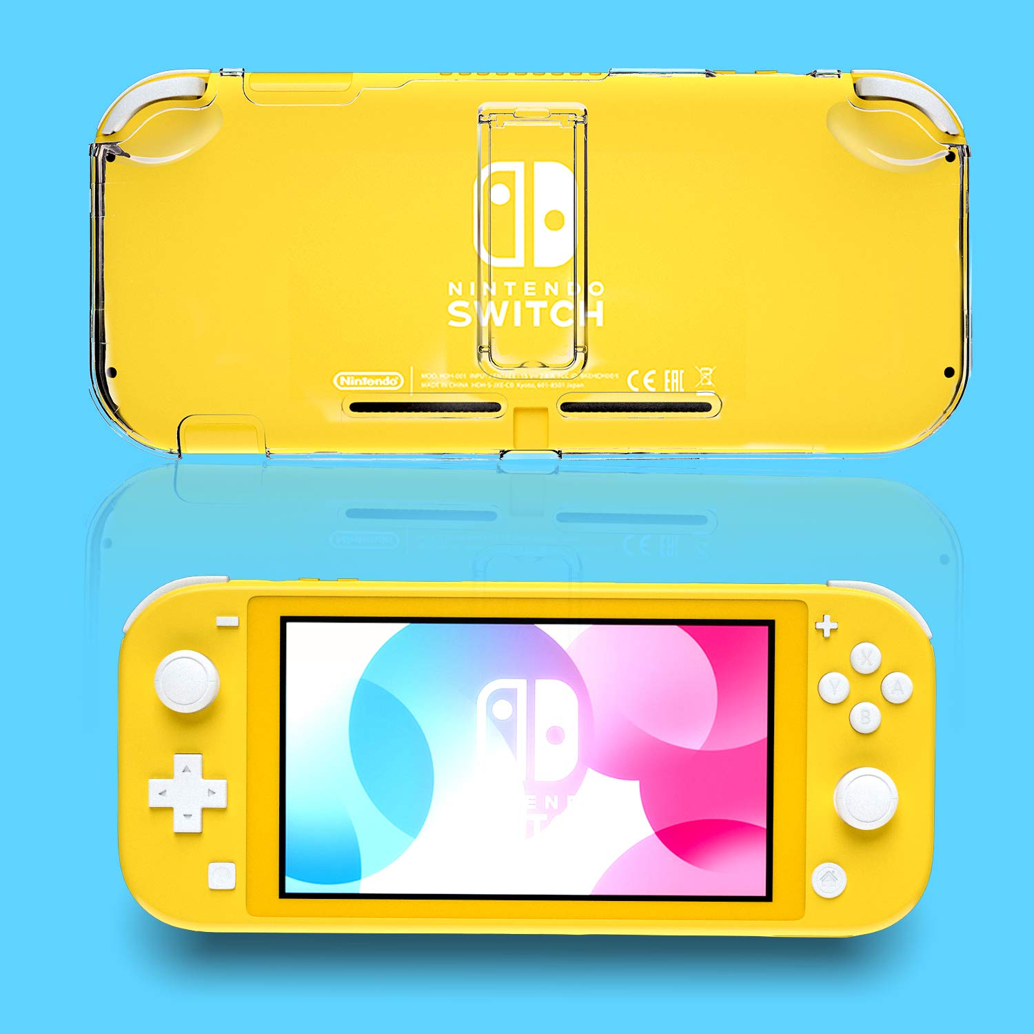 Clear Case for Nintendo Switch Lite with Kickstand, Hard Case for Nintendo Switch lite with Stand