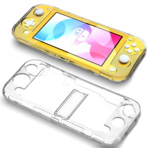 Clear Case for Nintendo Switch Lite with Kickstand, Hard Case for Nintendo Switch lite with Stand