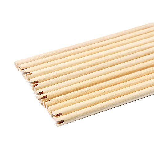 ZSHJGJR 31.5 Inch Wooden Arrow Shaft Handmade Shaft OD 8mm Bare Raw Shafts with Nock for DIY Practice Targeting Arrow 12/24 Pieces (24 pcs)