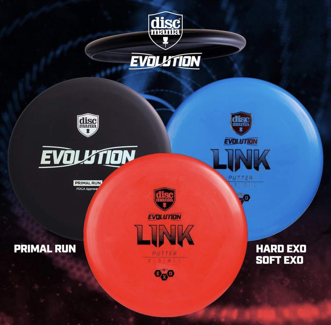 Discmania Evolution Exo Soft Link Disc Golf Putter - Stable Disc Golf Putter and Approach Disc (Colors May Vary) 173-176 Grams