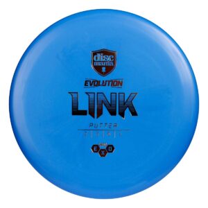 discmania evolution exo hard link disc golf putter - stable disc golf putter and approach disc - 173-176 grams (colors may vary)