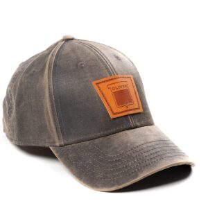 Oliver Logo Hat, Keystone Leather Emblem, Oil Distressed