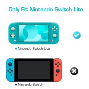 MoKo Case Compatible with Nintendo Switch Lite Console - Turquoise, Protective Silicone Cover, Shock Absorption, Anti Scratch, Easy Installation, Precise Cutouts