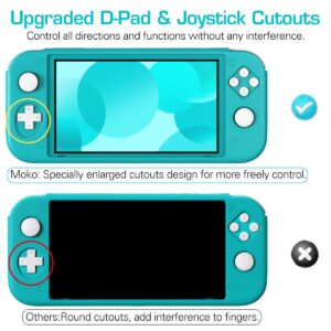 MoKo Case Compatible with Nintendo Switch Lite Console - Turquoise, Protective Silicone Cover, Shock Absorption, Anti Scratch, Easy Installation, Precise Cutouts