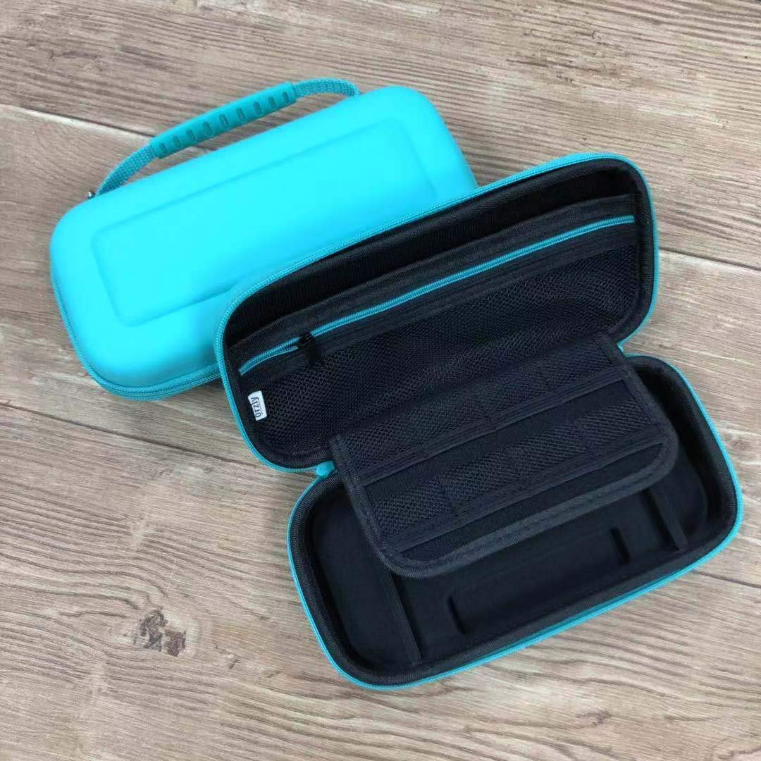 Orzly Case for Nintendo Switch Lite - Portable Travel Carry Case with Storage for Switch Lite Games & Accessories [Turquoise Blue Edition]