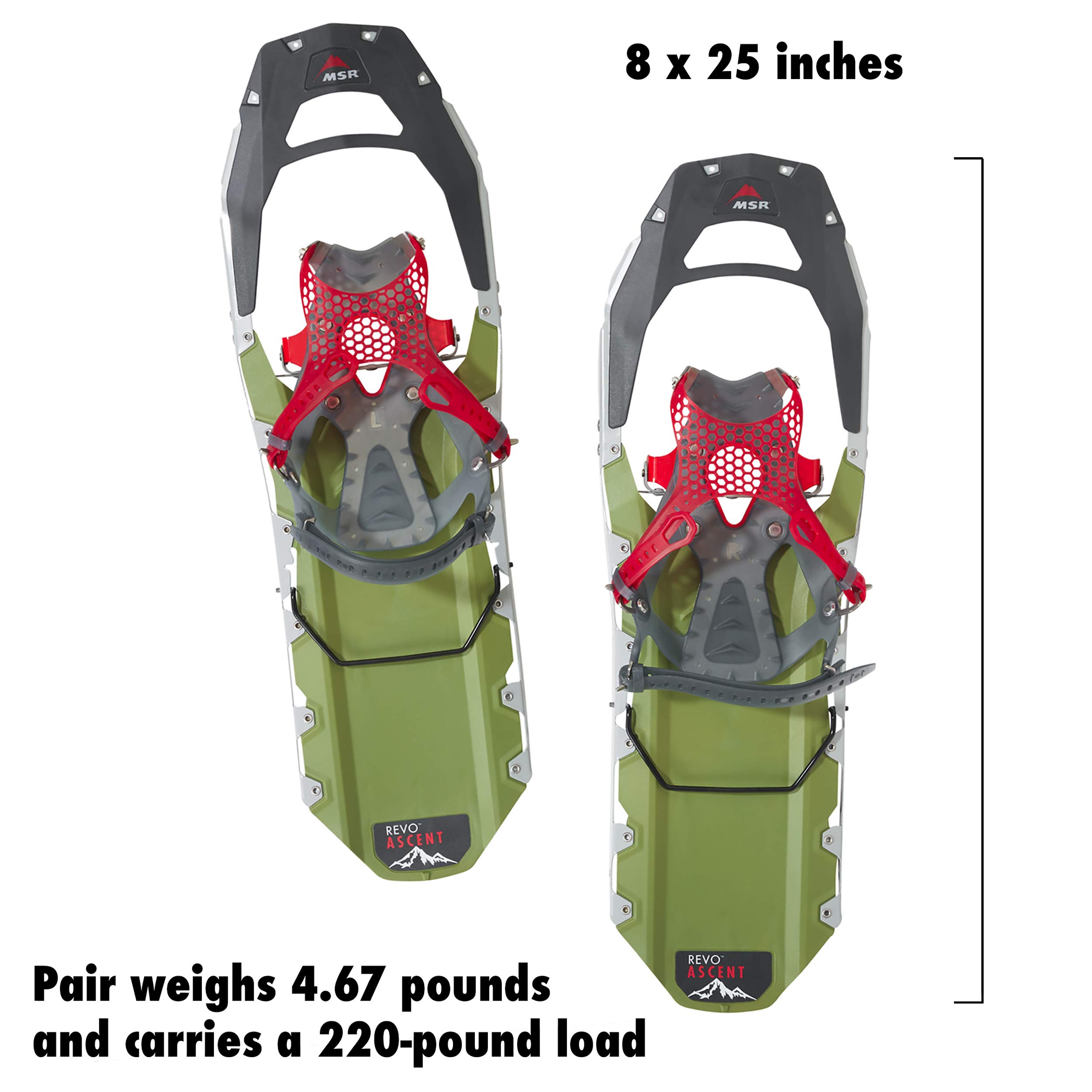 MSR unisex adult 25 Inch Pair snowshoes, Olive, 25-Inch Pair US