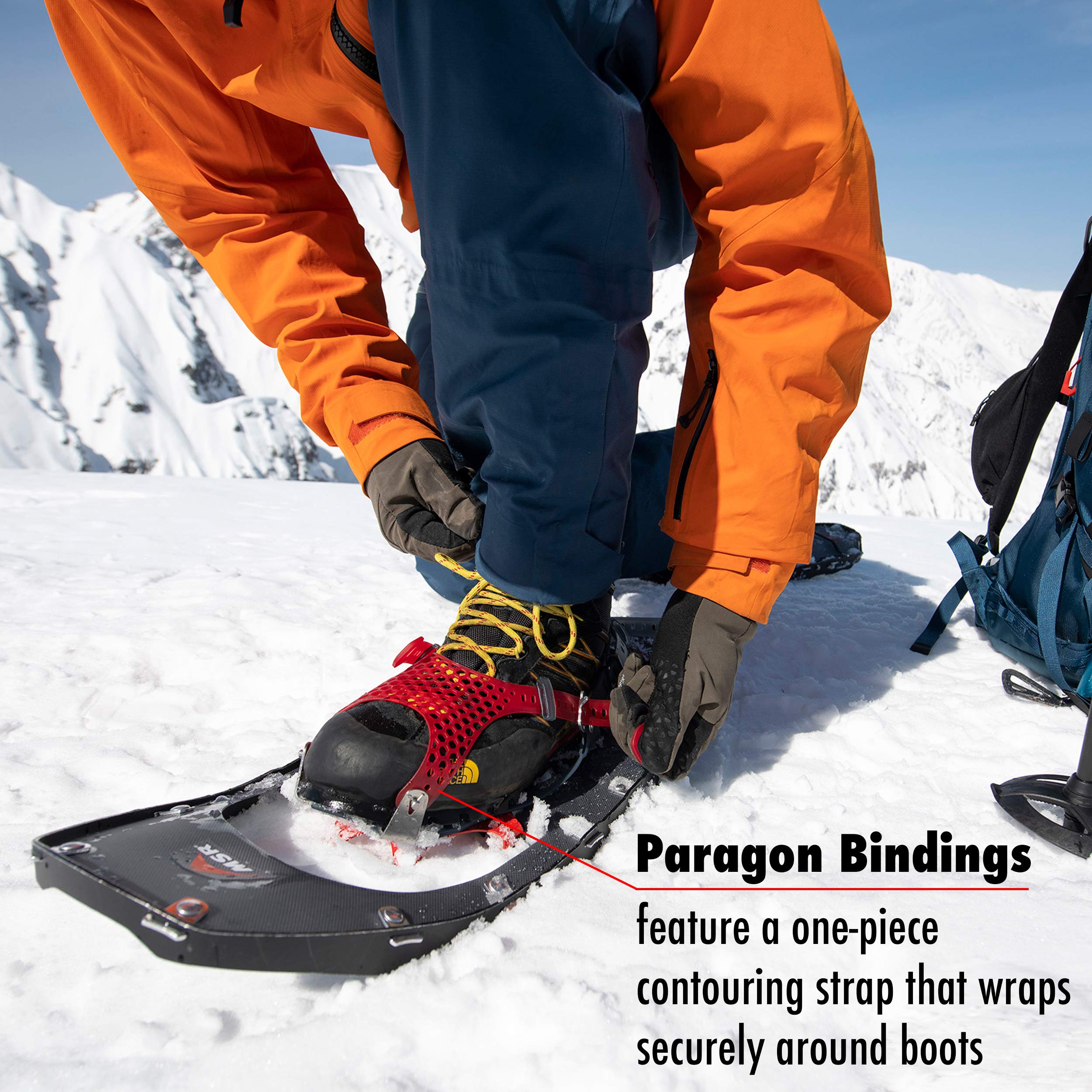 MSR Lightning Ascent Backcountry & Mountaineering Snowshoes with Paragon Bindings, 25 Inch Pair, Cobalt Blue