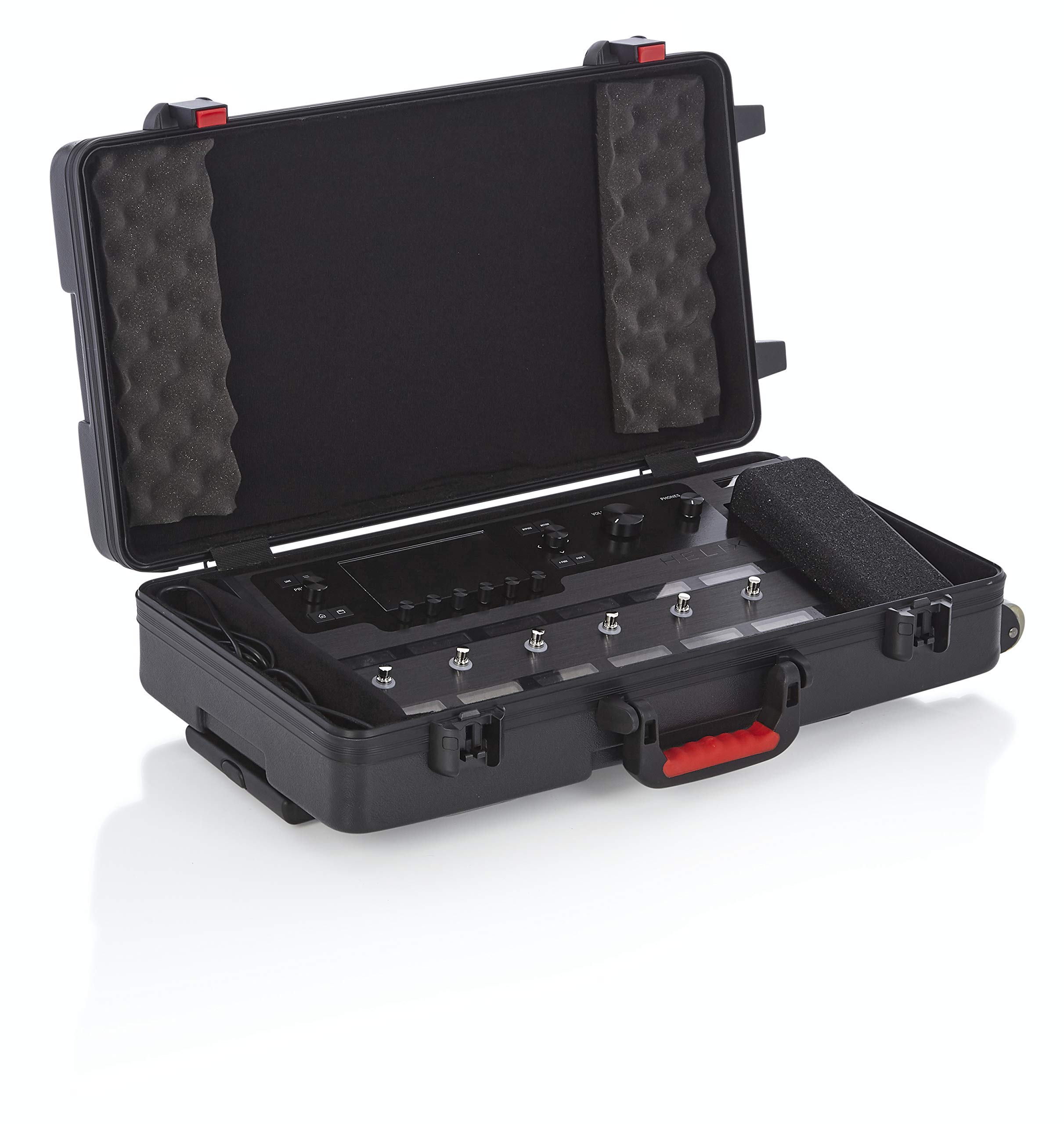 Gator Cases ATA Style Case for the Line 6 Helix Multi-FX Floor Processor with Wheels (GHELIXFLOOR)