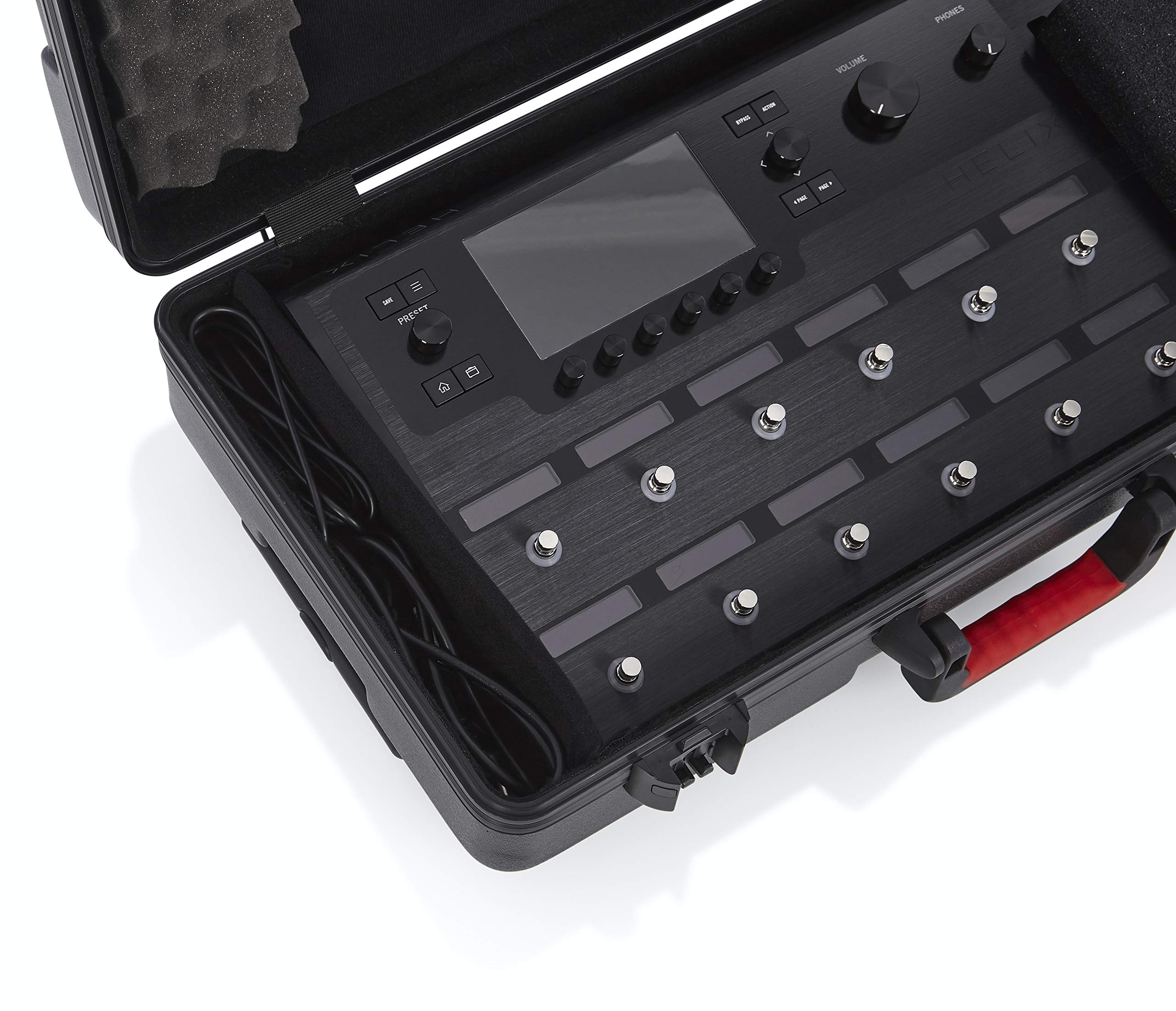 Gator Cases ATA Style Case for the Line 6 Helix Multi-FX Floor Processor with Wheels (GHELIXFLOOR)