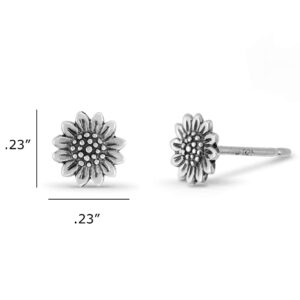 Boma Jewelry Sterling Silver Sunflower Stud Earrings