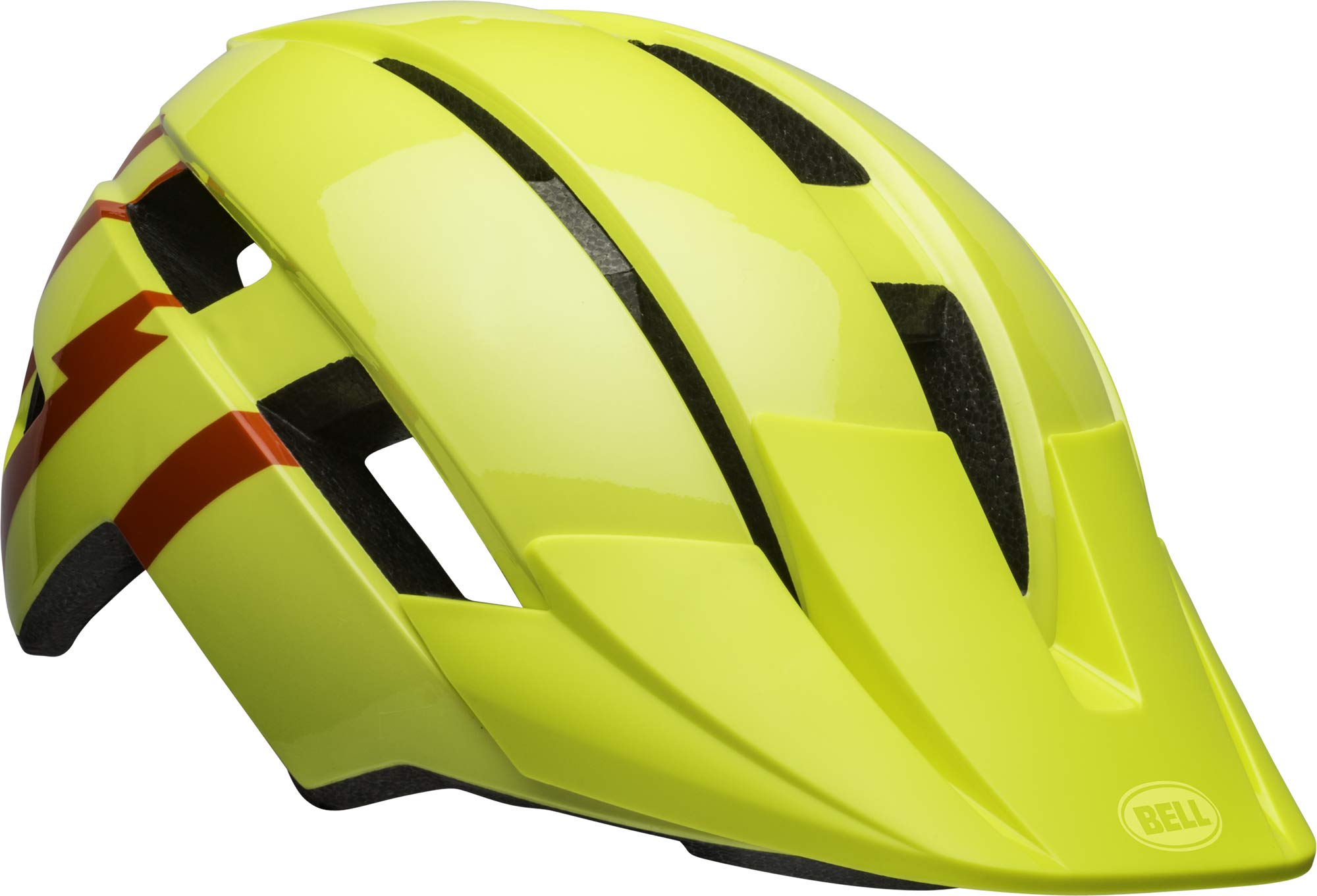 BELL Sidetrack II Youth Bike Helmet - Strike Gloss Hi-Viz/Red (2023), Universal Youth (50-57 cm)