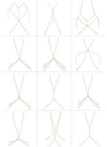 vegolita 12pcs body chains for women beach bikini waist belly chain jewelry necklace gold tone