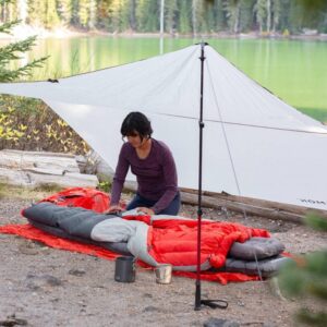 KAMMOK Kuhli Ultralight | Versatile Weather Shelter, (Waterproof, Durable, Portable, Camping Tarp, Hammock Tarp, Rain Cover), Crater Gray