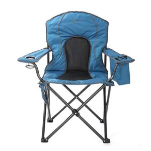 ARROWHEAD OUTDOOR Portable Folding Camping Quad Chair w/ 4-Can Cooler, Cup-Holder, Heavy-Duty Carrying Bag, Padded Armrests, Supports up to 330lbs