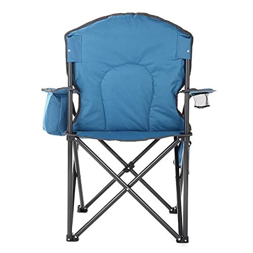 ARROWHEAD OUTDOOR Portable Folding Camping Quad Chair w/ 4-Can Cooler, Cup-Holder, Heavy-Duty Carrying Bag, Padded Armrests, Supports up to 330lbs