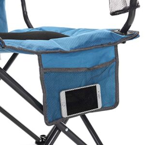 ARROWHEAD OUTDOOR Portable Folding Camping Quad Chair w/ 4-Can Cooler, Cup-Holder, Heavy-Duty Carrying Bag, Padded Armrests, Supports up to 330lbs