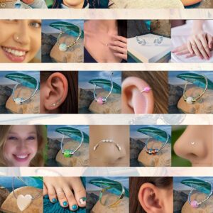 Thin 14k Gold Filled Tiny Nose Ring Hoop - 2 mm White Opal piercing Nose Hoop - 24 gauge very Thin Nose Hoop Tiny Piercings Nose Rings hoop - Opal nose rings