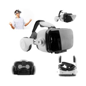 virtual reality headset 3d glasses with headphones