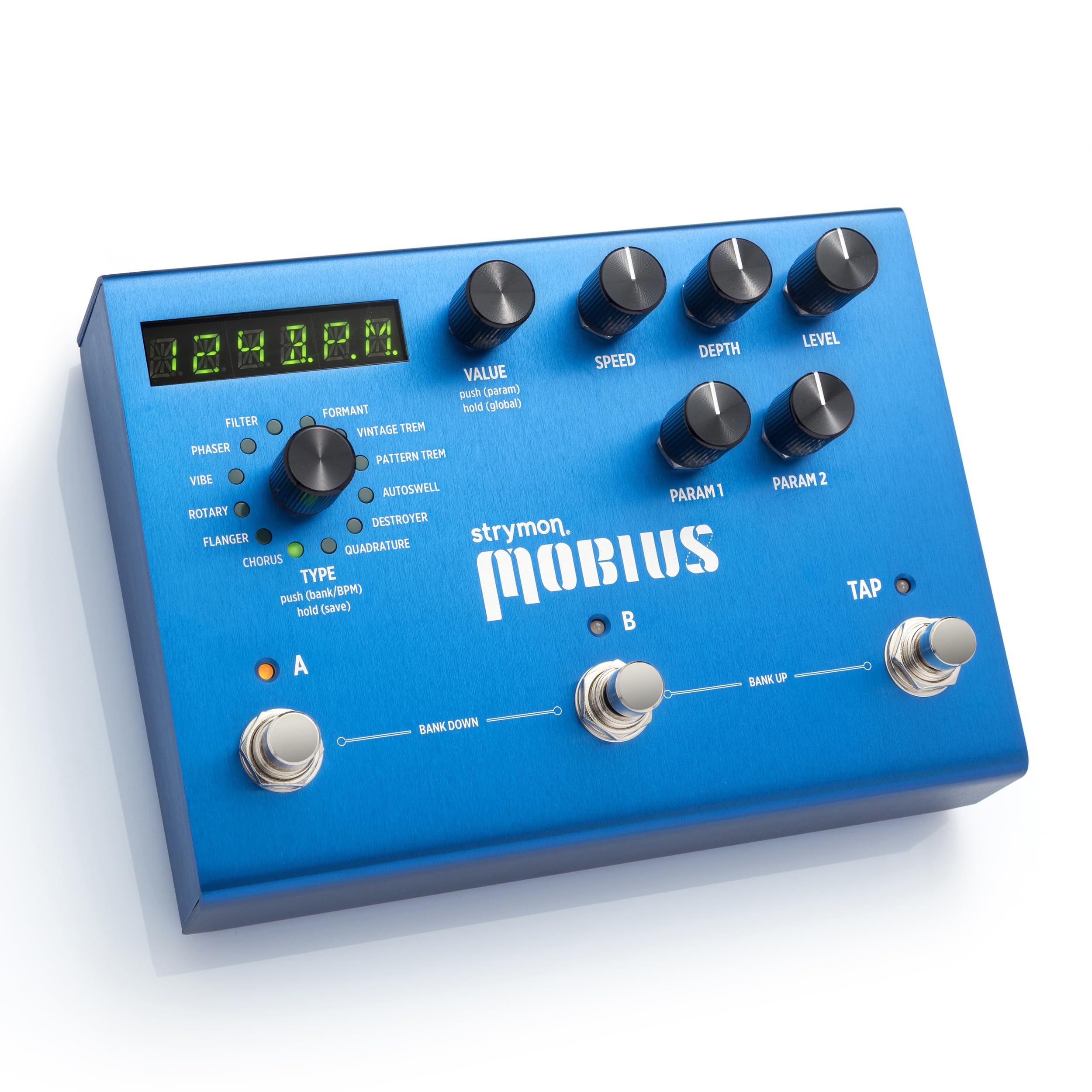 Strymon Mobius 12 Voice Modulation Guitar Effects Pedal, for Electric and Acoustic Guitar, Synths and Keyboards