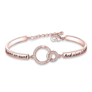 wusuaned aunt and niece bracelet for birthday graduation gift for niece from auntie the love between an aunt and niece is forever relationship bracelet aunt niece jewelry