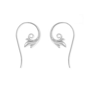 boma jewelry sterling silver flower blossom pull through hoop earrings