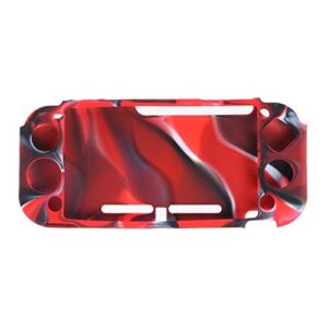 silicone gel rubber cover protective case for nintendo switch lite console mini console full protection (camouflage red)