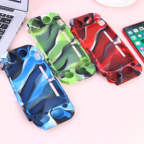 Silicone Gel Rubber Cover Protective Case for Nintendo Switch Lite Console Mini Console Full Protection (Camouflage Red)