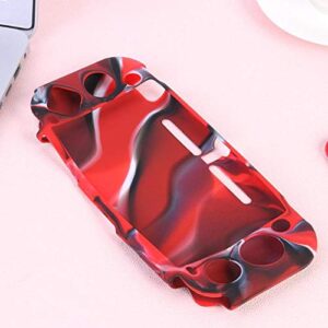 Silicone Gel Rubber Cover Protective Case for Nintendo Switch Lite Console Mini Console Full Protection (Camouflage Red)