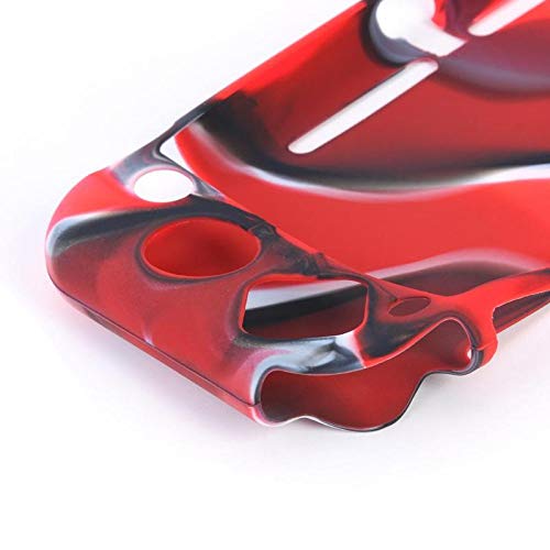 Silicone Gel Rubber Cover Protective Case for Nintendo Switch Lite Console Mini Console Full Protection (Camouflage Red)