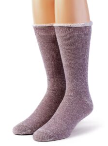 warrior alpaca socks - koze kick back terry lined pure alpaca wool socks for men and women (large, ultra violet)