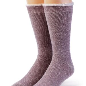 WARRIOR ALPACA SOCKS - Koze Kick Back Terry Lined Pure Alpaca Wool Socks For Men and Women (Large, Ultra Violet)