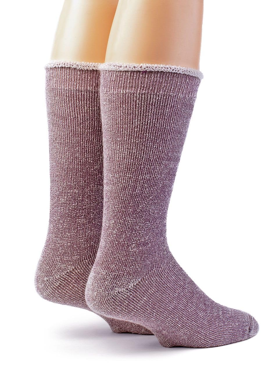 WARRIOR ALPACA SOCKS - Koze Kick Back Terry Lined Pure Alpaca Wool Socks For Men and Women (Large, Ultra Violet)