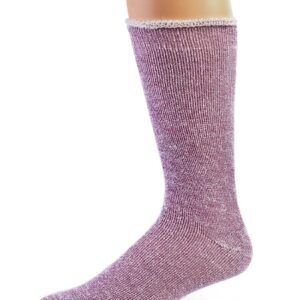 WARRIOR ALPACA SOCKS - Koze Kick Back Terry Lined Pure Alpaca Wool Socks For Men and Women (Large, Ultra Violet)