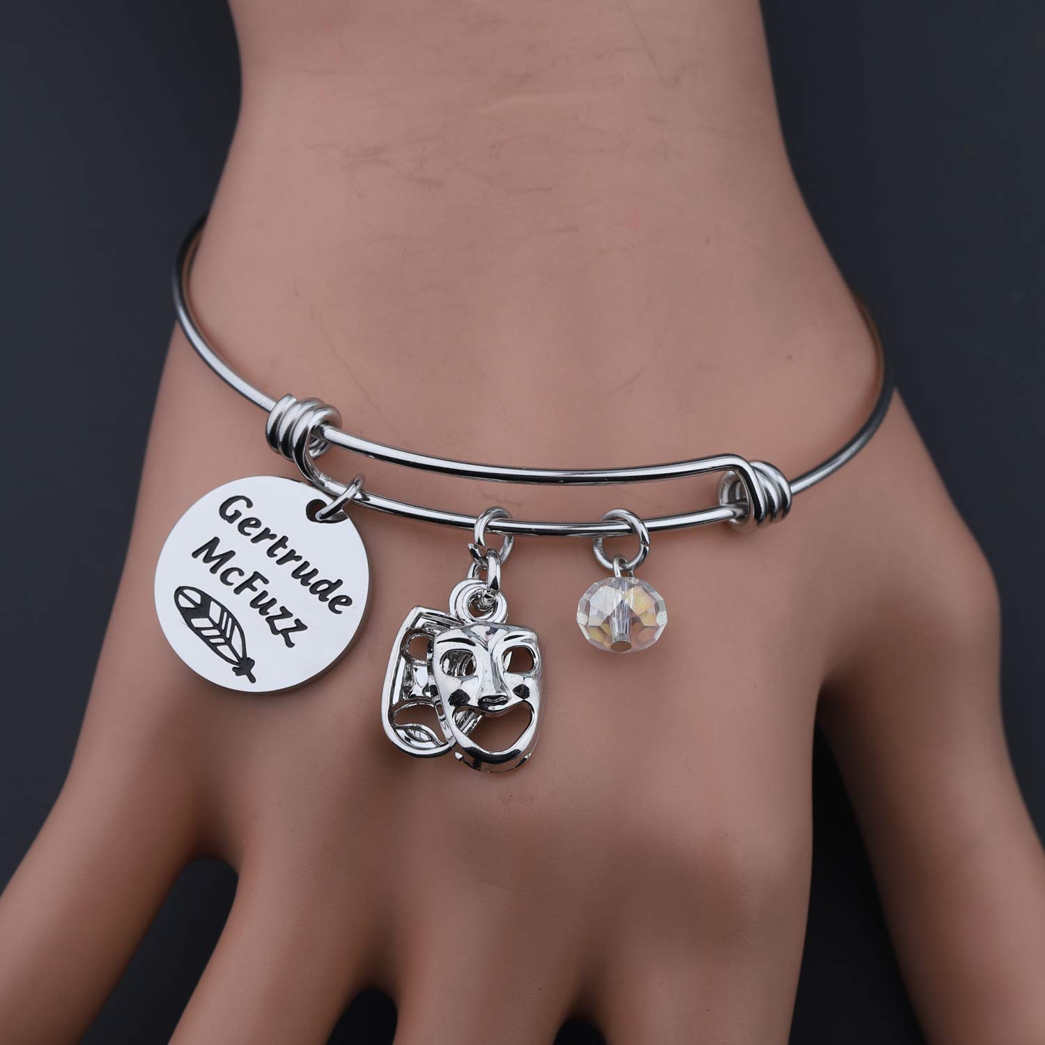 Lywjyb Birdgot Seussical the Musical Inspired Bracelet Gertrude McFuzz Gift Wickersham Monkey Gift Horton Elephant Gift Opening Night Gift Musical Theatre Jewelry (Gertrude McFuzz bg)