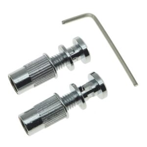 KAISH Guitar Locking Tailpiece Mounting Studs Locking Stop Bar Posts Wraparound Bridge Locking Posts Chrome