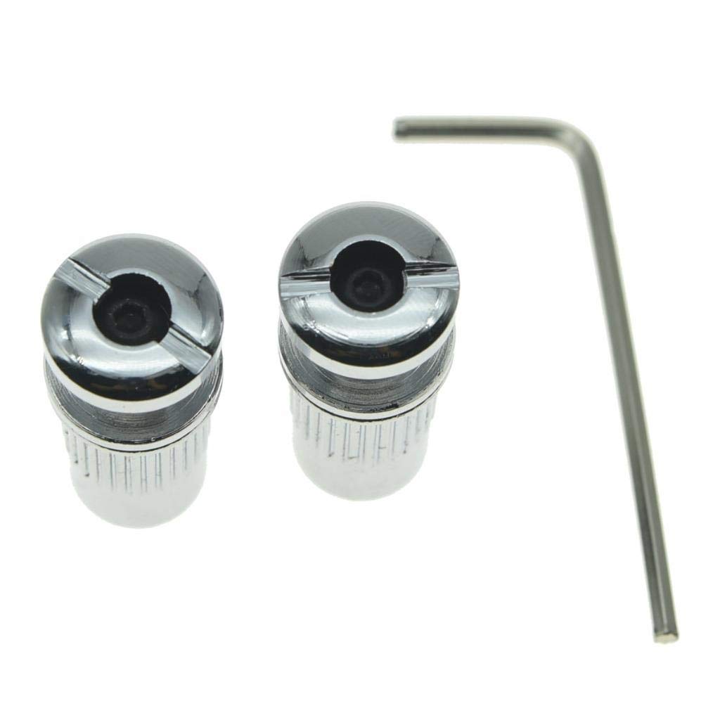 KAISH Guitar Locking Tailpiece Mounting Studs Locking Stop Bar Posts Wraparound Bridge Locking Posts Chrome