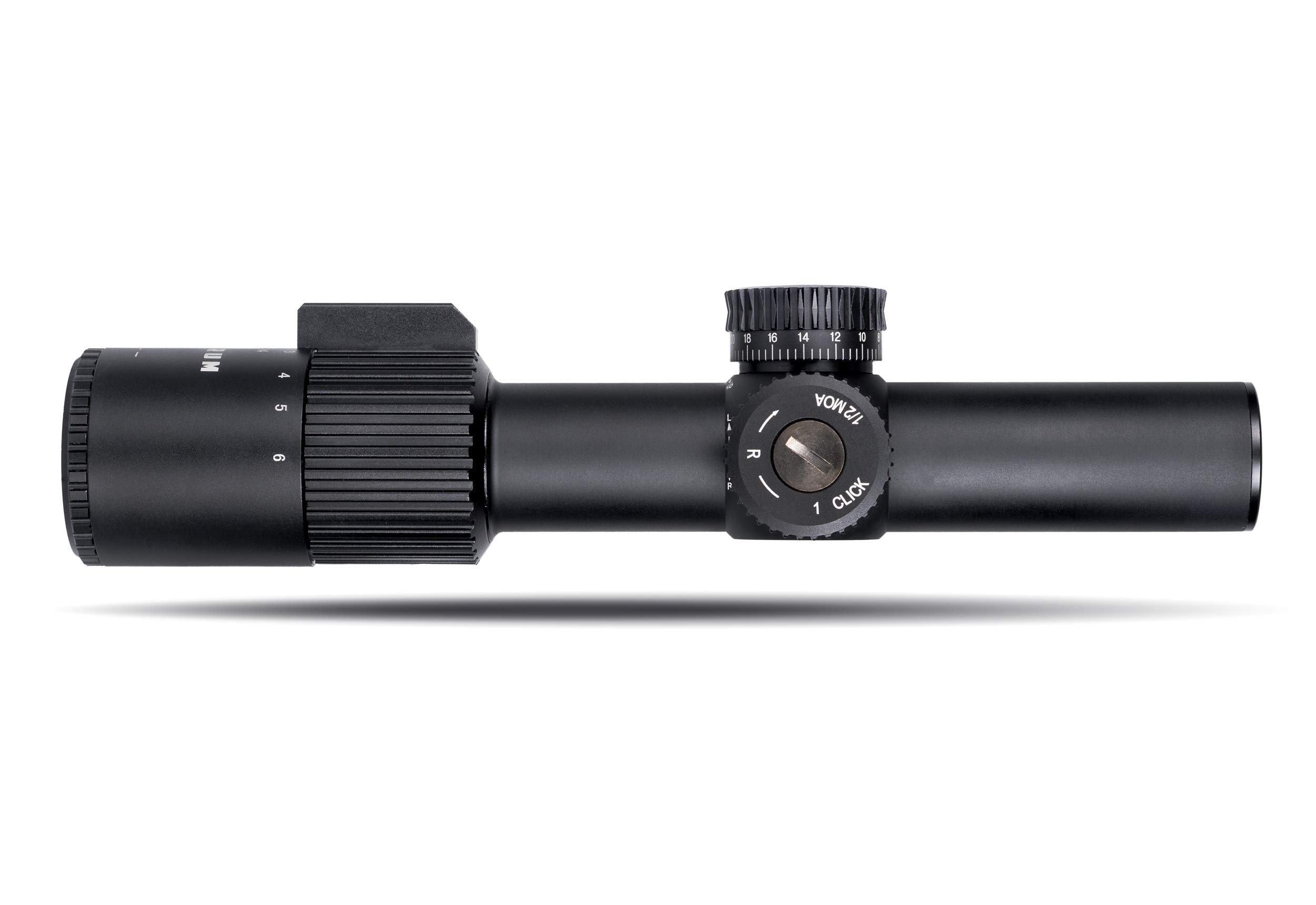 Monstrum Alpha Series 1-4x24 First Focal Plane FFP Rifle Scope with MOA Reticle | Black